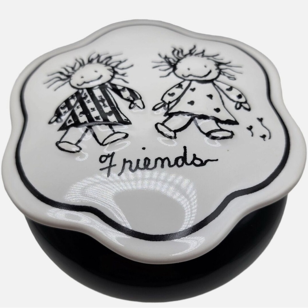 Friends Keepsake Trinket Box by Children of the Inner Light Round W/Lid Enesco